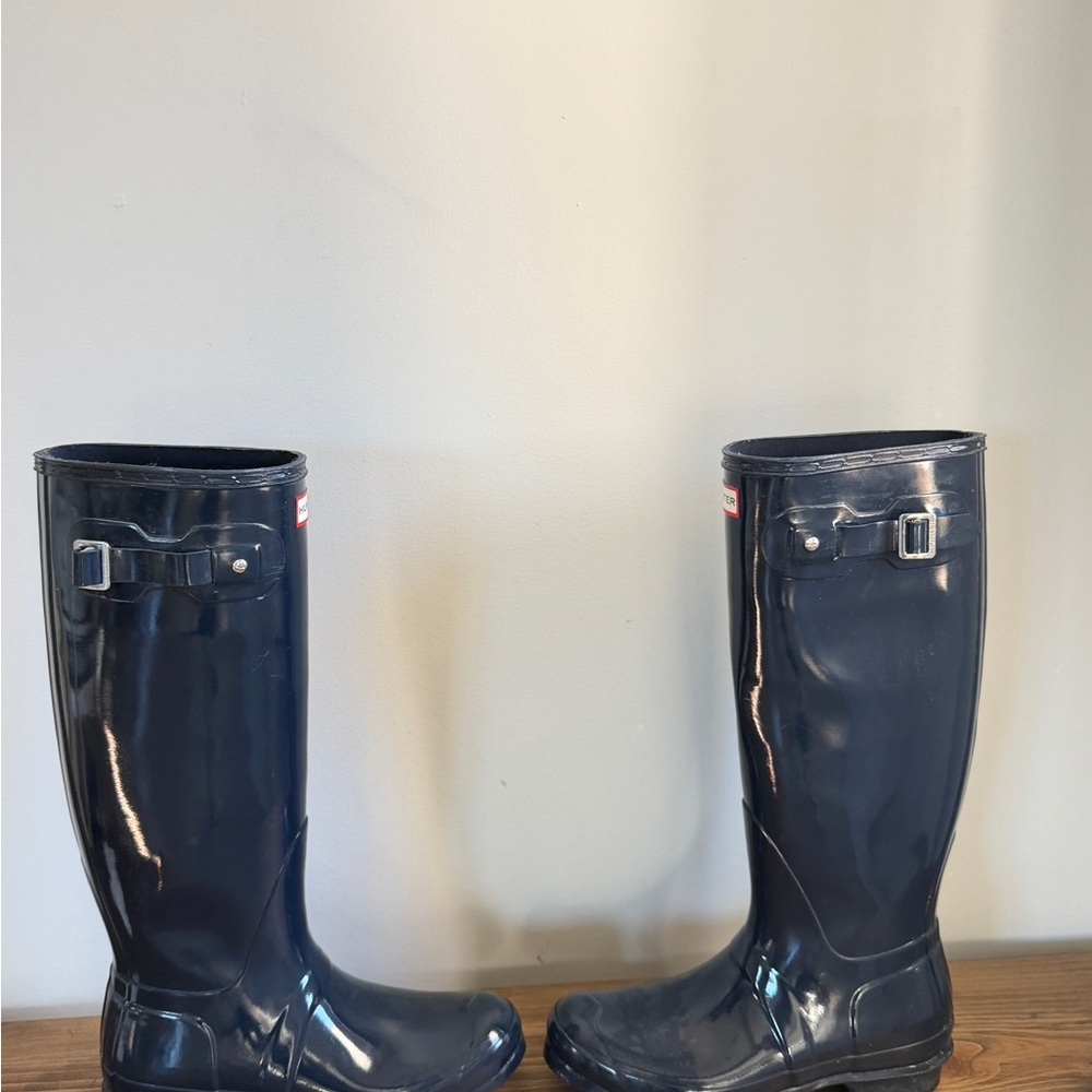 Hunter Dark Blue Tall Boots - Picture 4 of 6